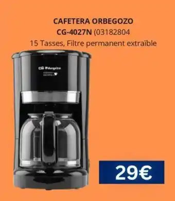 Cafetera Orbegozo CG-4027N