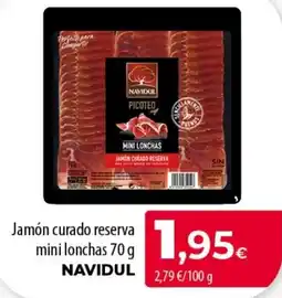 Spar Tenerife Navidul jamón curado reserva mini lonchas oferta