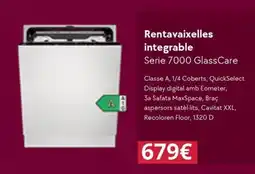Master Cadena Rentavaixelles integrable Serie 7000 GlassCare oferta