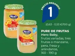 SPAR Gran Canaria Hero Baby pure de frutas oferta