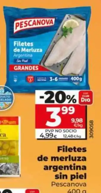 Pescanova filetes de merluza argentina sin piel