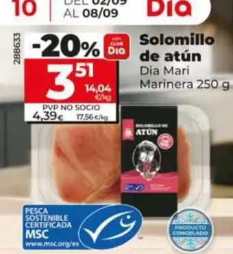 Dia Mari Marinera solomillo de atún