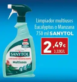 Spar Tenerife Sanytol limpiador multiusos eucalyptus o manzana oferta