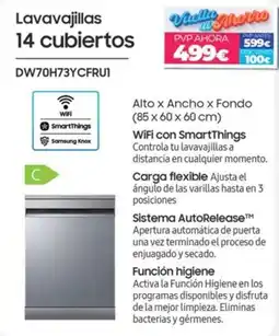 Electrocash Samsung lavavajillas 14 cubiertos DW70H73YCFRUI oferta
