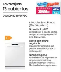Electrocash Lavavajillas 13 cubiertos DW60M6040FW/EC oferta