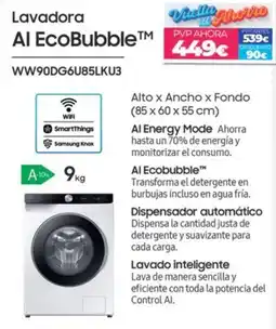 Electrocash Samsung lavadora ai ecobubble oferta