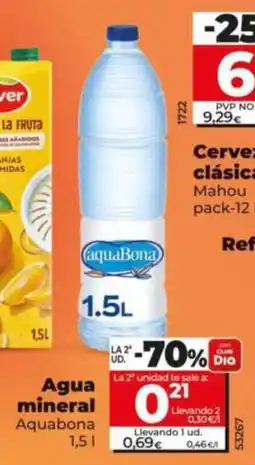 Dia Fresh Aquabona agua mineral oferta