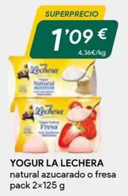 Masymas Yogur la lechera natural azucarado o fresa oferta