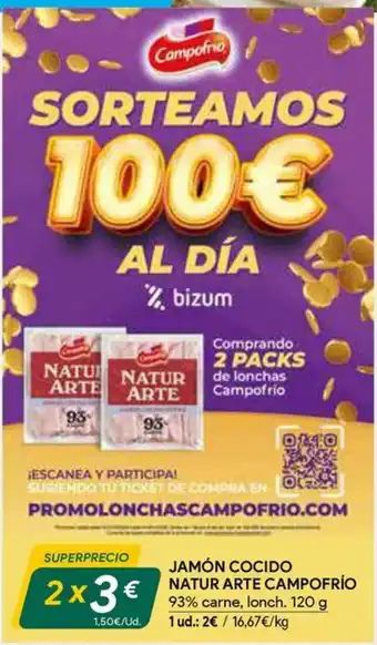 Campofrío jamón cocido natur arte