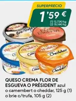 Masymas queso crema flor de esgueva o prsident oferta