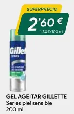 Masymas Gillette gel ageitar piel sensible oferta