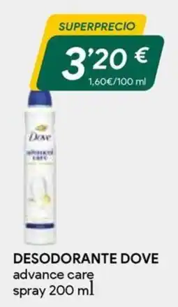 Masymas Dove desodorante dove advance care spray oferta