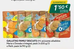 Masymas Family Biscuits galletas 0% azúcares añadidos oferta