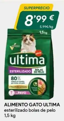 Masymas ultima alimento gato esterilizado bolas de pelo oferta