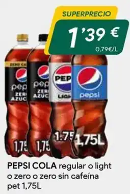 Masymas Pepsi Cola regular o light o zero o zero sin cafeina oferta