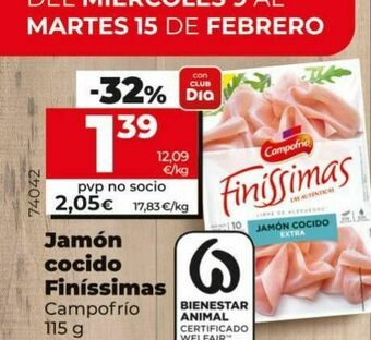 Dia Jamón cocido extra campofrío oferta