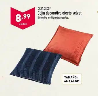ALDI Casa Deco Cojín Decorativo Efecto Velvet oferta