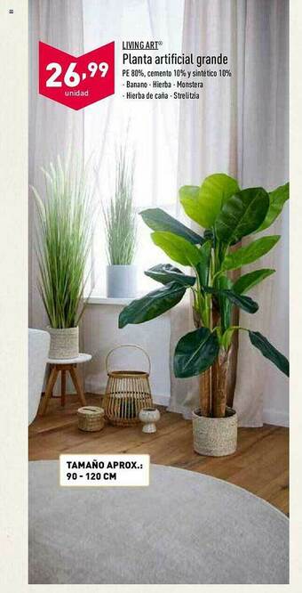 ALDI Living Art Planta Artificial Grande oferta
