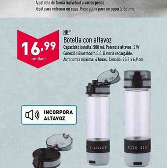 ALDI Nk Botella Con Altavoz oferta