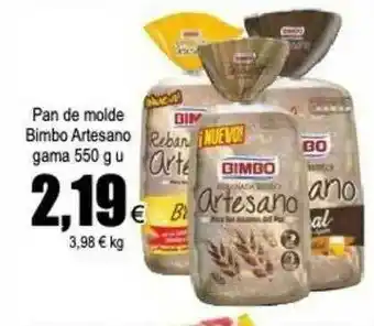 FROIZ Pan De Molde Bimbo Artesano Gama oferta