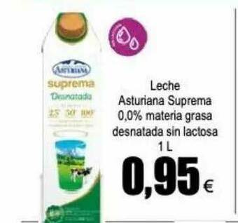 FROIZ Leche Asturiana Suprema 0.0% Materia Grasa Desnatada Sin Lactosa oferta