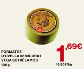 Vega sotuélamos formatge d'ovella semicurat