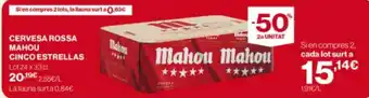Mahou cerveza rossa cinco estrellas