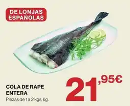 El Corte Inglés Cola de rape entera oferta