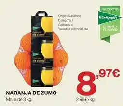El Corte Inglés Origen - naranja de zumo oferta