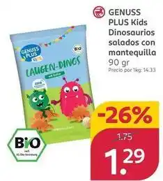 Rossmann Genuss plus - kids dinosaurios salados con mantequilla oferta