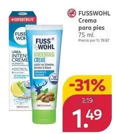 Rossmann Fusswohl - crema para pies oferta