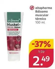 Rossmann Altapharma - bálsamo muscular termico oferta