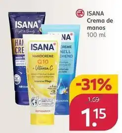 Rossmann Isana - crema de manos oferta