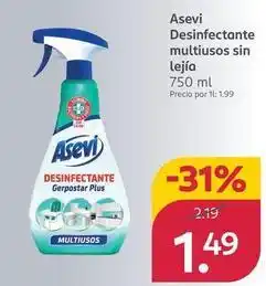 Rossmann Asevi - desinfectante multiusos sin lejia oferta