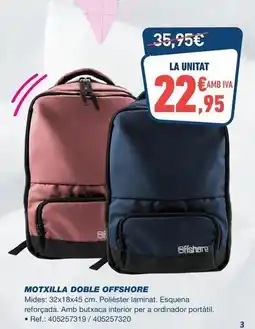Bureau Vallée Motxilla doble offshore oferta