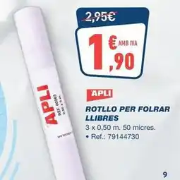 Bureau Vallée Apli - rotllo per folrar llibres oferta