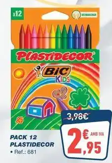 Bureau Vallée Plastidecor - pack 12 oferta