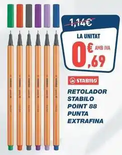 Bureau Vallée Stabilo - retolador point 88 punta extrafina oferta