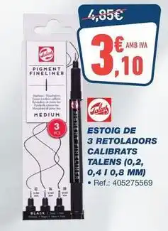Bureau Vallée Jalón - estoig de 3 retoladors calibrats talens oferta