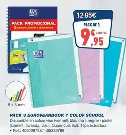 Bureau Vallée Oxford - pack 3 europeanbook 1 color school oferta