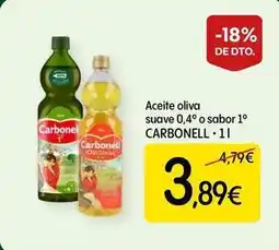 Dialprix Carbonell - aceite oliva suave 0,4o o sabor 1o oferta