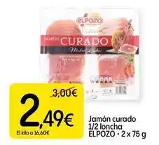 Dialprix Elpozo - jamon curado 1/2 loncha oferta