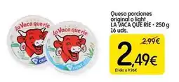 Dialprix La vaca que ríe - queso porciones original o light oferta