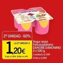Dialprix Danone - yogur maxi fresas oferta