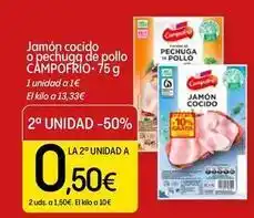 Dialprix Campofrío - jamón cocido o pechuga de pollo oferta