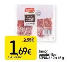 Dialprix Espuña - jamón curado hilos oferta