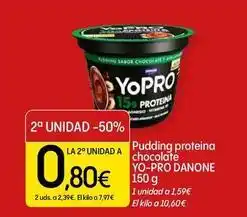 Dialprix Yopro - pudding proteina chocolate oferta