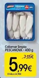 Dialprix Pescanova - calamar limpio oferta