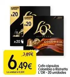 Dialprix L'or - cafe capsulas colombia o ristretto oferta