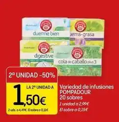 Dialprix Pompadour - variedad de infusiones oferta
